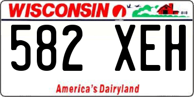 WI license plate 582XEH