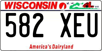 WI license plate 582XEU