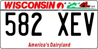 WI license plate 582XEV