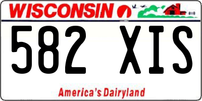 WI license plate 582XIS