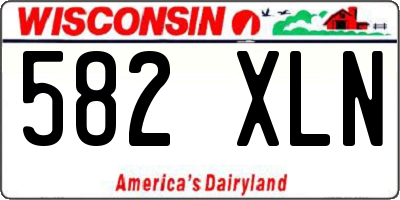 WI license plate 582XLN