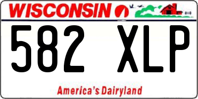 WI license plate 582XLP