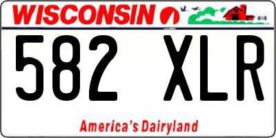 WI license plate 582XLR