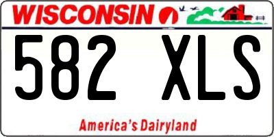 WI license plate 582XLS