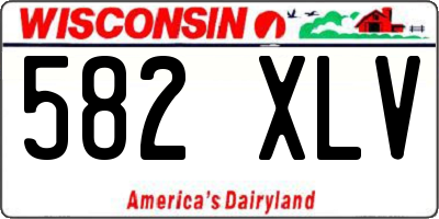 WI license plate 582XLV