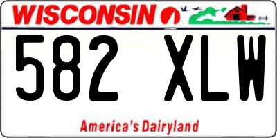 WI license plate 582XLW