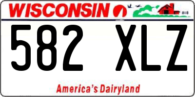 WI license plate 582XLZ