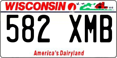 WI license plate 582XMB