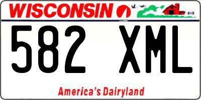 WI license plate 582XML
