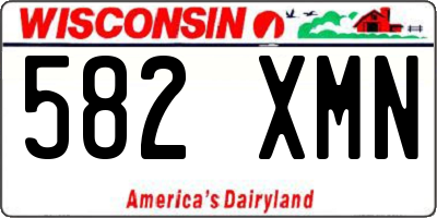 WI license plate 582XMN