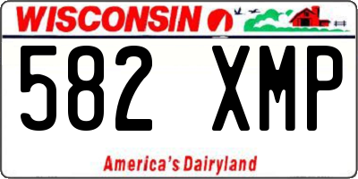 WI license plate 582XMP