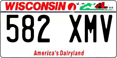 WI license plate 582XMV
