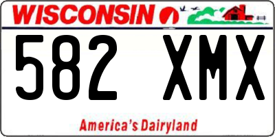WI license plate 582XMX
