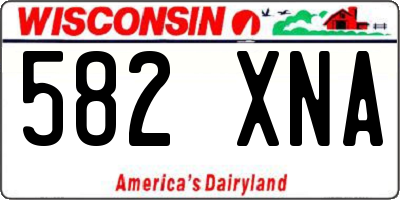 WI license plate 582XNA