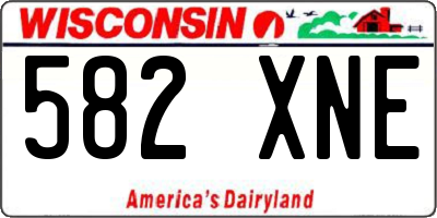 WI license plate 582XNE