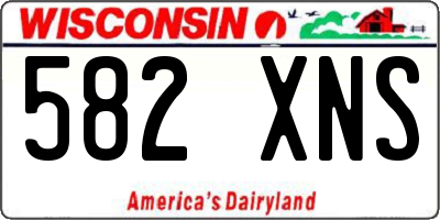 WI license plate 582XNS