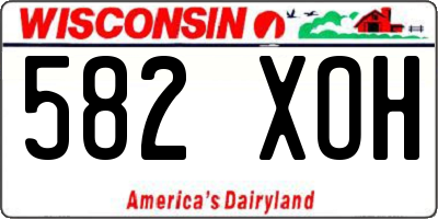 WI license plate 582XOH