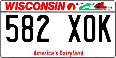 WI license plate 582XOK