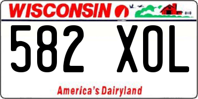 WI license plate 582XOL