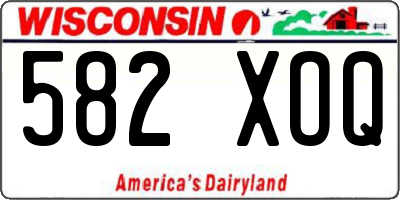 WI license plate 582XOQ