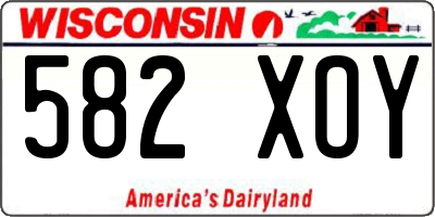 WI license plate 582XOY
