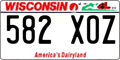 WI license plate 582XOZ