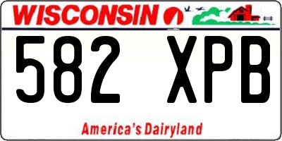 WI license plate 582XPB