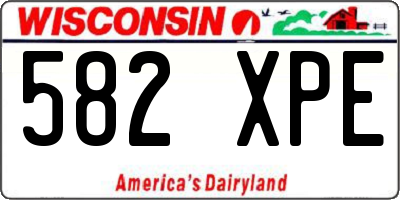 WI license plate 582XPE