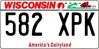 WI license plate 582XPK
