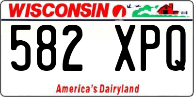 WI license plate 582XPQ