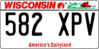 WI license plate 582XPV