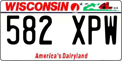 WI license plate 582XPW