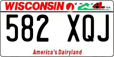 WI license plate 582XQJ