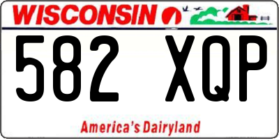 WI license plate 582XQP