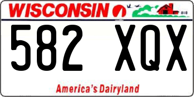 WI license plate 582XQX