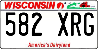 WI license plate 582XRG