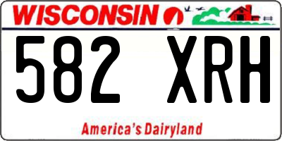 WI license plate 582XRH