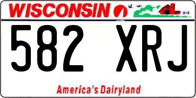 WI license plate 582XRJ