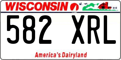 WI license plate 582XRL