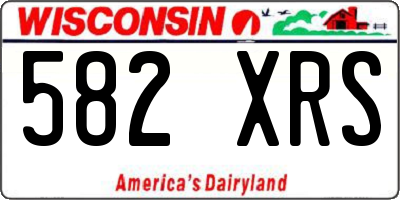 WI license plate 582XRS