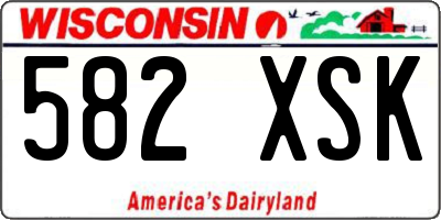 WI license plate 582XSK