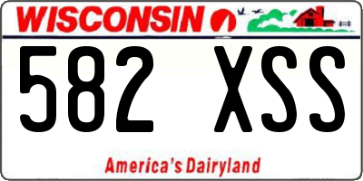 WI license plate 582XSS