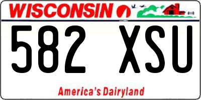 WI license plate 582XSU