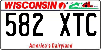 WI license plate 582XTC