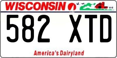 WI license plate 582XTD