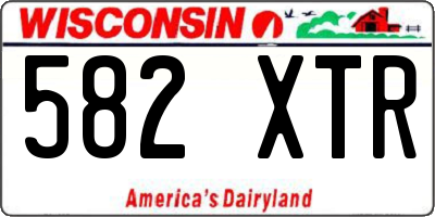 WI license plate 582XTR