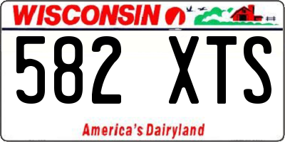 WI license plate 582XTS