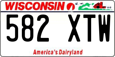 WI license plate 582XTW