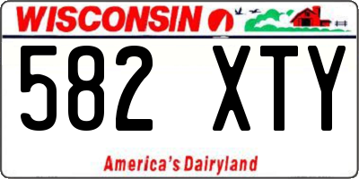 WI license plate 582XTY