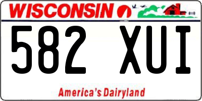 WI license plate 582XUI